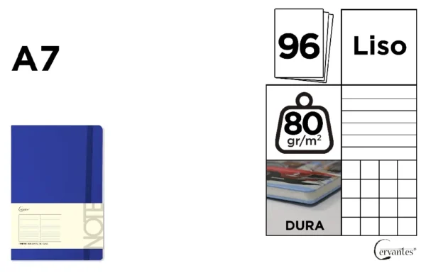 CAHIER DE NOTES RELIÉ COUVERTURE BLEU CO