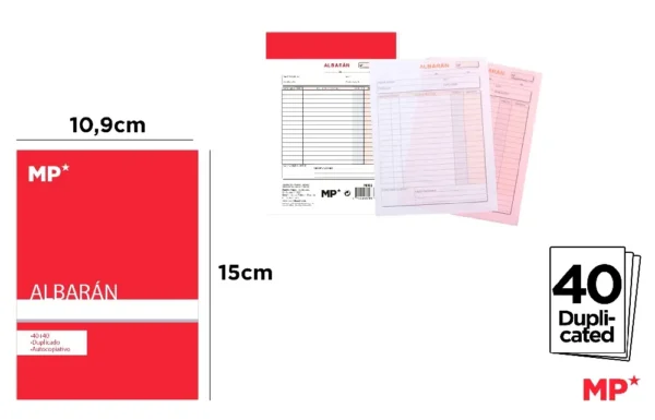 CARNET DE BON DE LIVRAISON 15 x 10.9 cm.