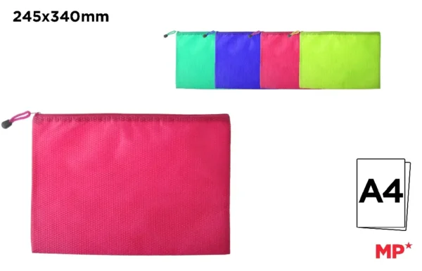 POCHETTE ZIPPÉ EN TISSU A4