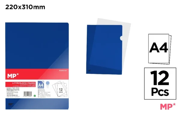 CHEMISE COIN TRANSPARENT BLEU A4
