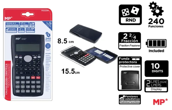 CALCULATRICE SCIENTIFIQUE NOIRE.