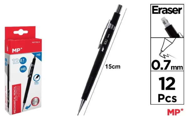 PORTE-MINE MÉTALLIQUE 0,7 mm NOIR