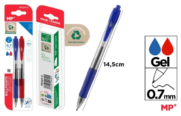 POINTE DE STYLO GEL 0,7 mm 2 Pcs.