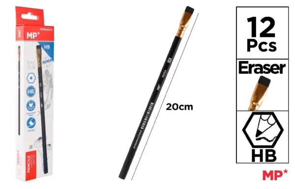 CRAYON HB PREMIUM AVEC GOMME.