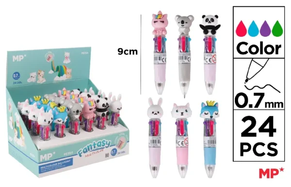 STYLO FANTAISIE MULTICOLORE.