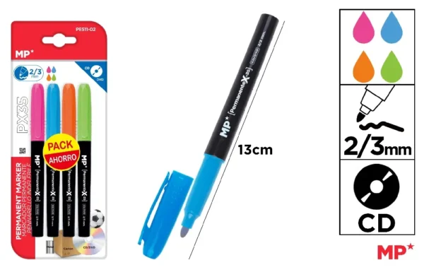 MARQUEUR PERMANENT PACK ÉCONOMIQUE 4 Uni