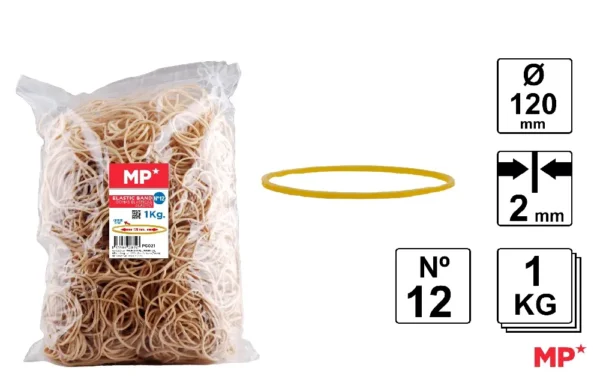 ÉLASTIQUES SACHET DE 1 kg 120 x 2 mm.