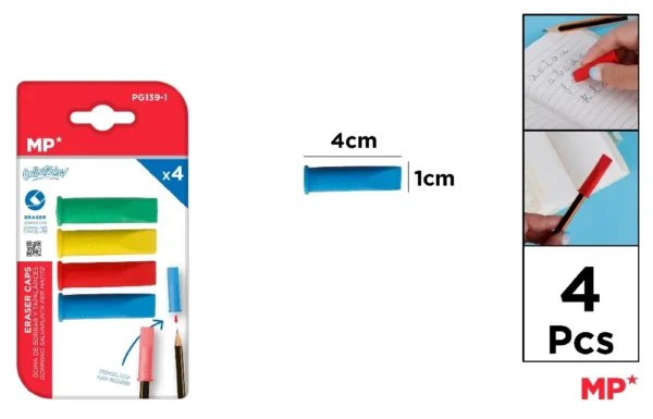 GOMME ADAPTABLE AU CRAYON 4 Unités.