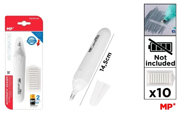 GOMME AUTOMATIQUE AVEC RECHARGES.