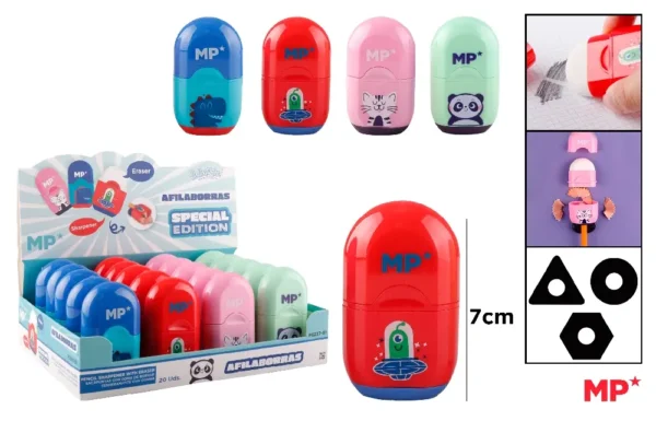 TAILLE-CRAYON AVEC RÉSERVOIR ET GOMME ÉD