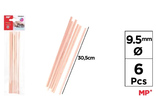 BÂTON ROND 9,5 mm 6 Unités.