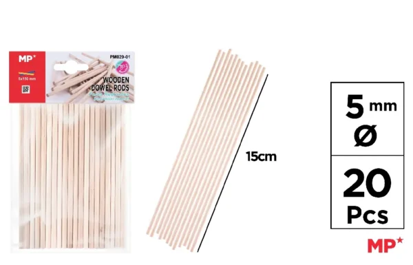 BÂTON ROND 5 mm 20 Unités.