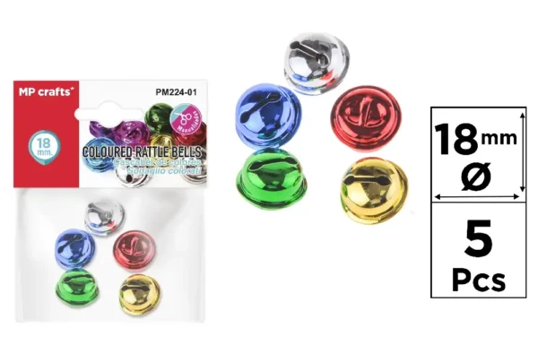 JINGLEBELL COULEUR 18 mm 5 Unités.