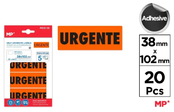 ÉTIQUETTES AUTOCOLLANTES 5 FEUILLES "URG
