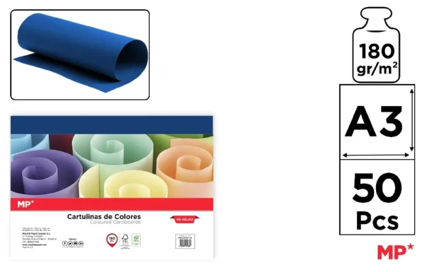 CARTON A3 PAQUET DE 50 FEUILLES SAPHIR B