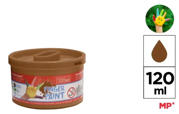 PEINTURE À DOIGTS 120 ml MARRON