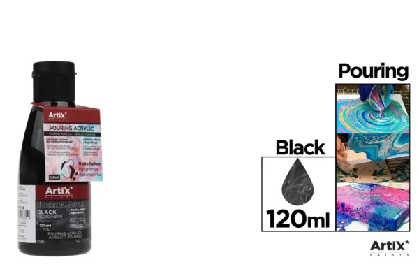 ACRYLIQUE POURING NOIR 120 ml