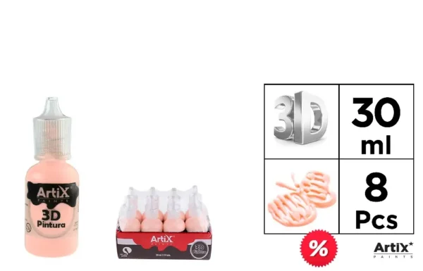 PEINTURE 3D ARTISANAT ROSE PALE
