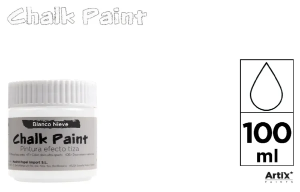 PEINTURE EFFET CRAIE 100 ml BLANCHE NEIG
