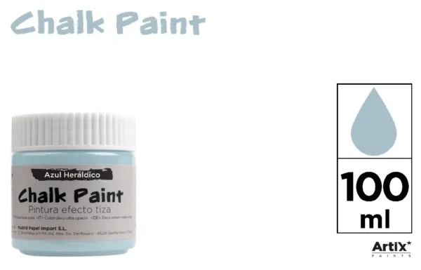 PEINTURE EFFET CRAIE 100 ml BLEU HÉRALDI