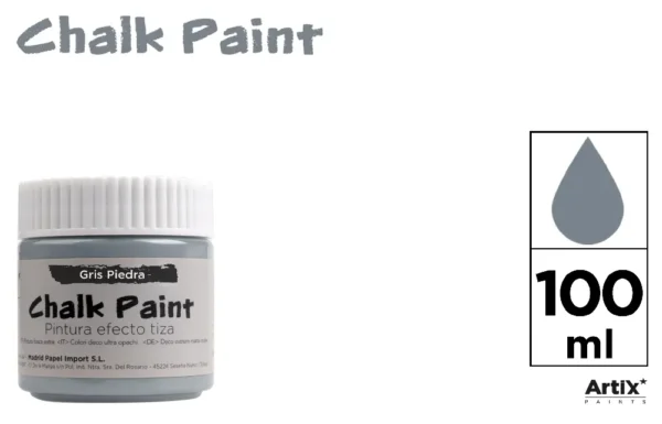PEINTURE EFFET CRAIE 100 ml GRIS PIERRE
