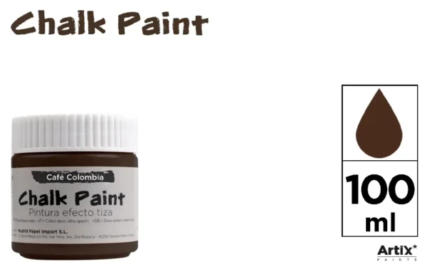 PEINTURE EFFET CRAIE 100 ml CAFÉ COLOMBI