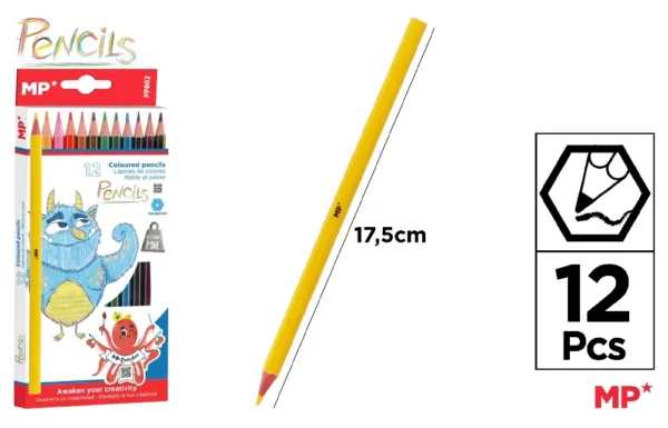 CRAYON DE COULEUR 12 Unités.