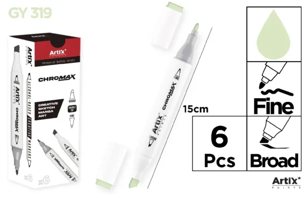 MARQUEUR CHROMAX CRÉATIF À DOUBLE POINTE