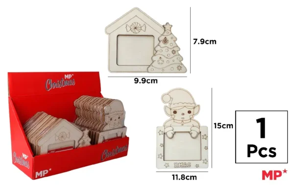 CADRE PHOTO EN BOIS NOËL.