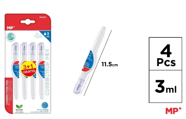 CORRECTEUR LIQUIDE STYLO 4 Uds..
