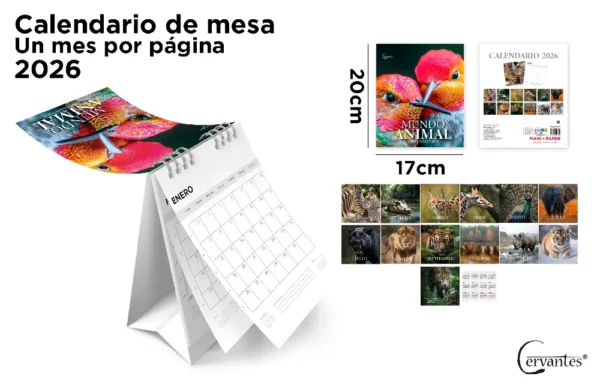 CALENDRIER DE TABLE 17 x 20 cm 2026.