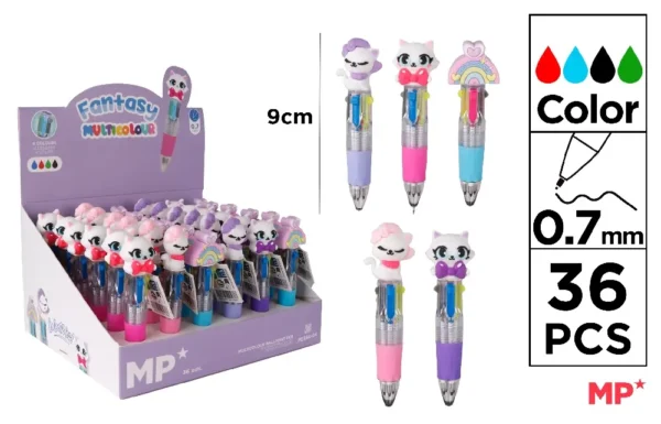 STYLO FANTAISIE MULTICOLORE.