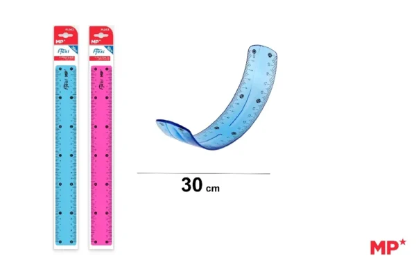 RÈGLE FLEXIBLE EN PLASTIQUE 30 cm.