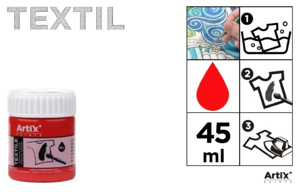 PEINTURE TEXTILE ROUGE 45 ml