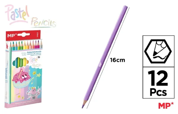CRAYONS PASTEL 12 Unités
