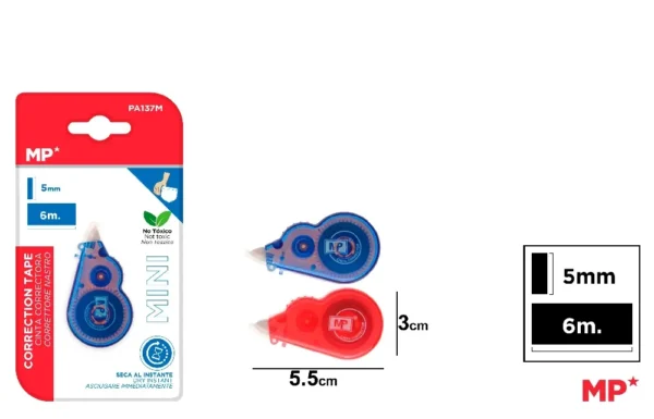 MINI RUBAN CORRECTEUR 5 mm x 6 m.