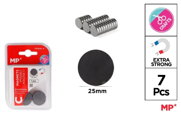 AIMANTS 25 mm Ø 7 Unités