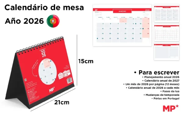 CALENDRIER  21 x 15 cm 2026.