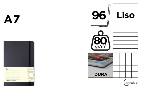 CAHIER DE NOTES RELIÉ COUVERTURE NOIRE A