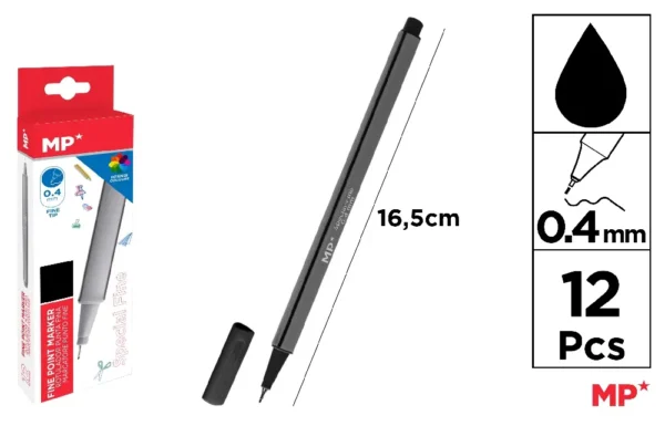 STYLO FEUTRE POINTE FINE NOIR