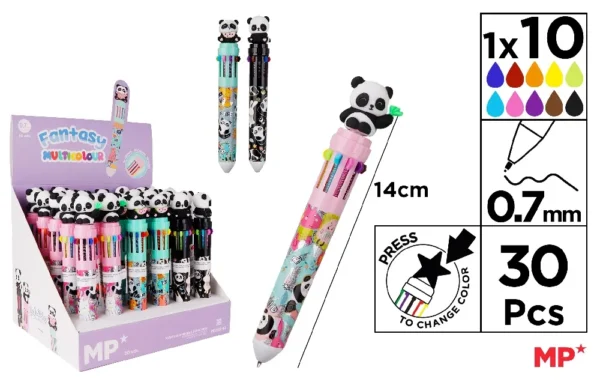 STYLO FANTAISIE MULTICOLORE.