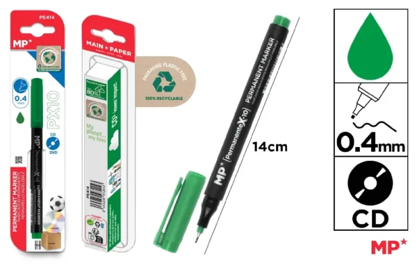 MARQUEUR CD VERT POINTE FINE