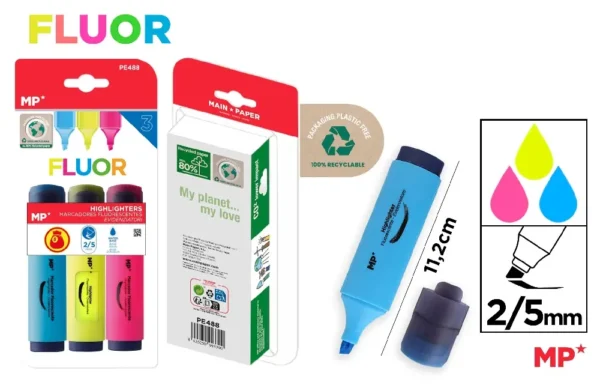 MARQUEUR FLUORESCENT 3 pcs. SAVINGS PACK