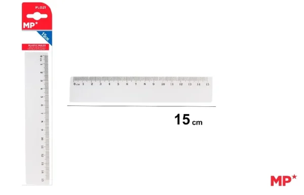 RÈGLE PLASTIQUE 15 cm.