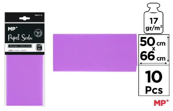 PAPIER DE SOIE LILAS 50 x 66 cm 10 Unité