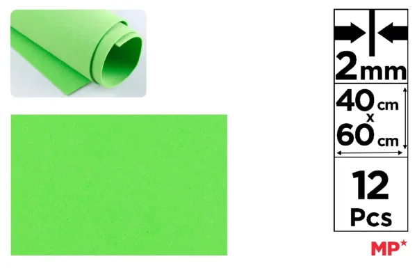 MOUSSE EVA 40 x 60 cm VERT CLAIR
