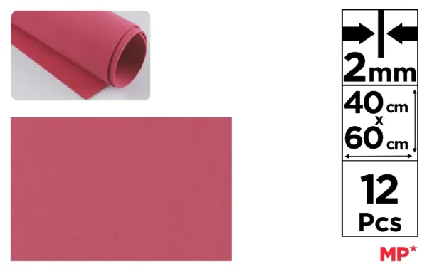 MOUSSE EVA 40 x 60 cm ROUGE DE NOËL