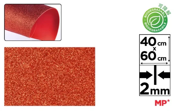 CAOUTCHOUC EVA PAILLETÉ BIODÉGRADABLE 40