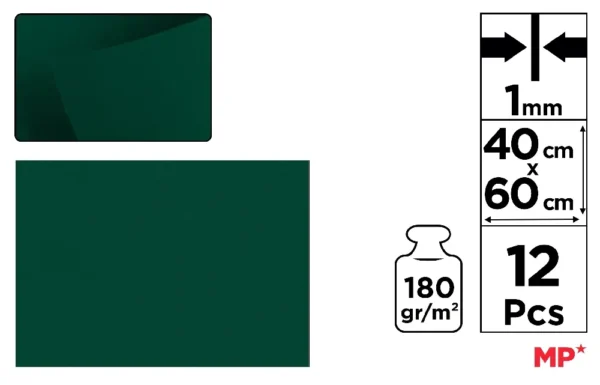 FEUTRINE 40 x 60 cm COULEUR VERT FONCÉ
