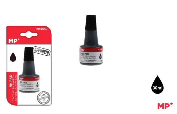 ENCRE TAMPON 30 ml NOIR.